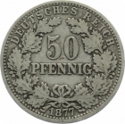 Kaiserreich 50 Pfennig 1877 A - kleiner Adler